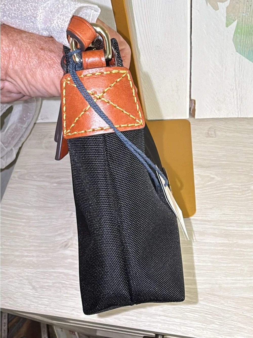 Dooney & Bourke Black Nylon zippered bag NWT